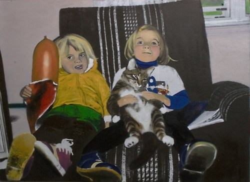 Acrylic Image Transfer and Oil on Canvas