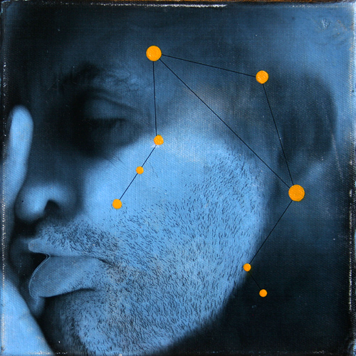 Shine On Acrylic and oil on canvas 20 cm x 20 cm