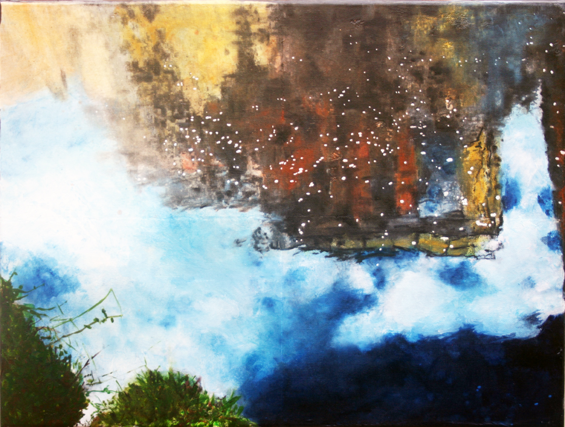 Reflections on the Water of Leith II Reflected Flats.jpg