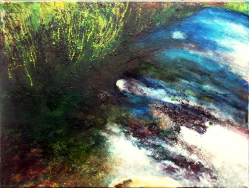 Reflections on the Water of Leith III The Weir.jpg